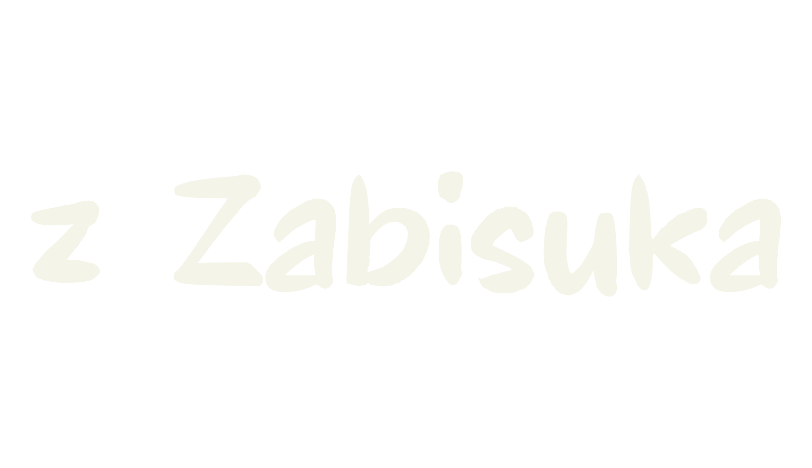 z Zabisuka, handwritten font preview