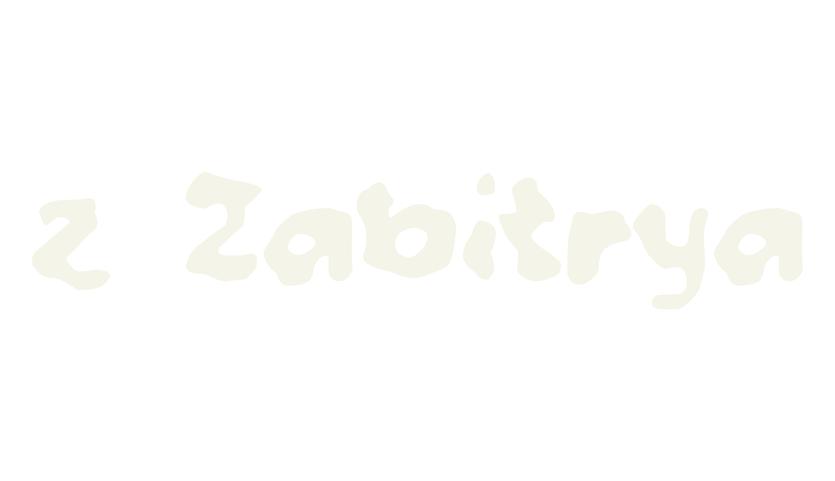z Zabitrya, handwritten font preview