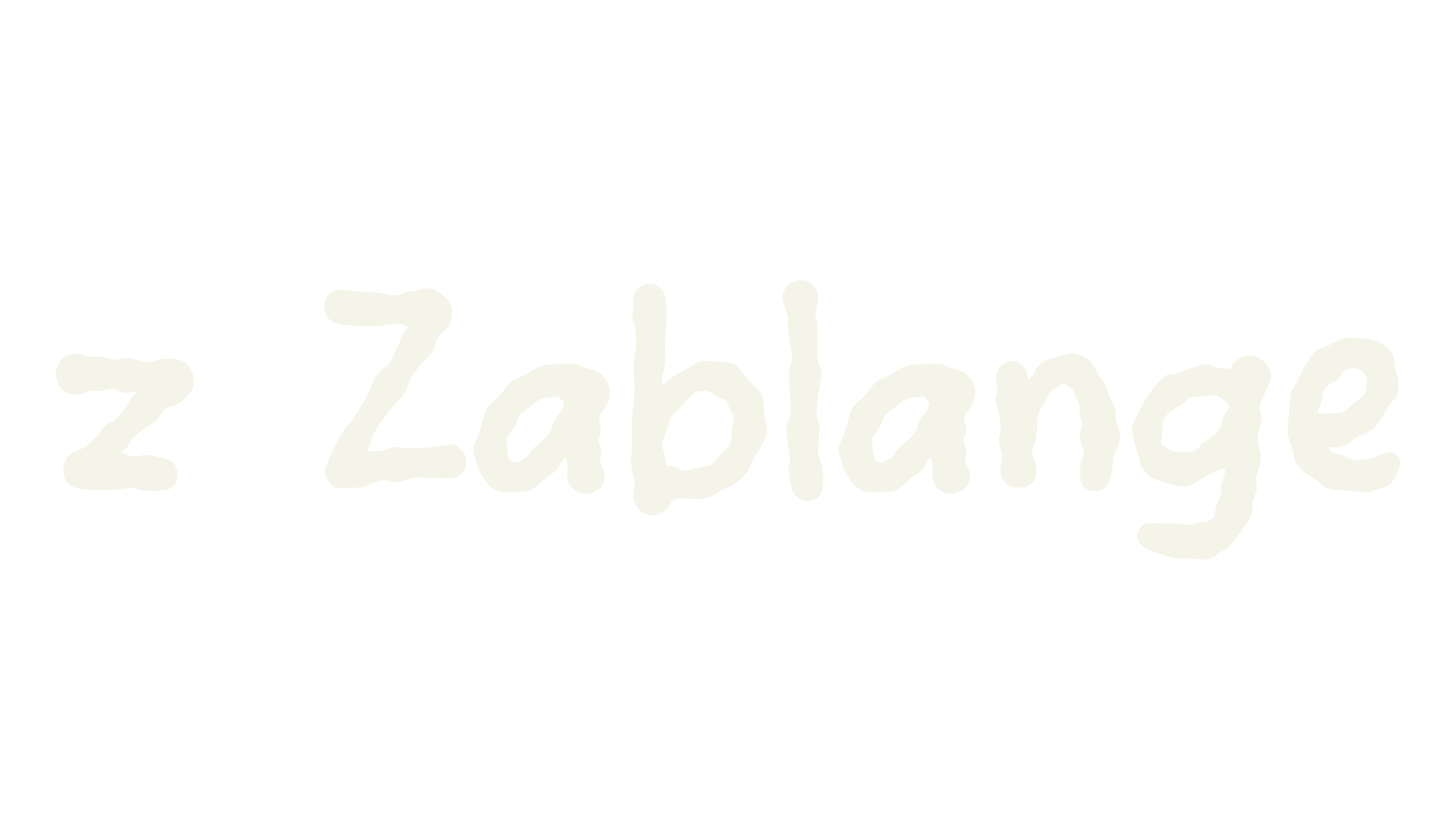 z Zablange, handwritten font preview