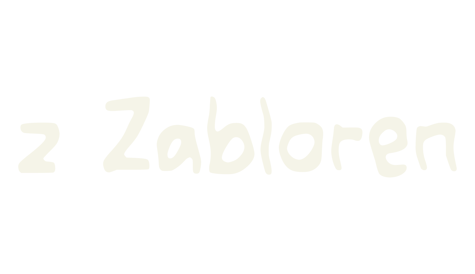 z Zabloren, handwritten font preview