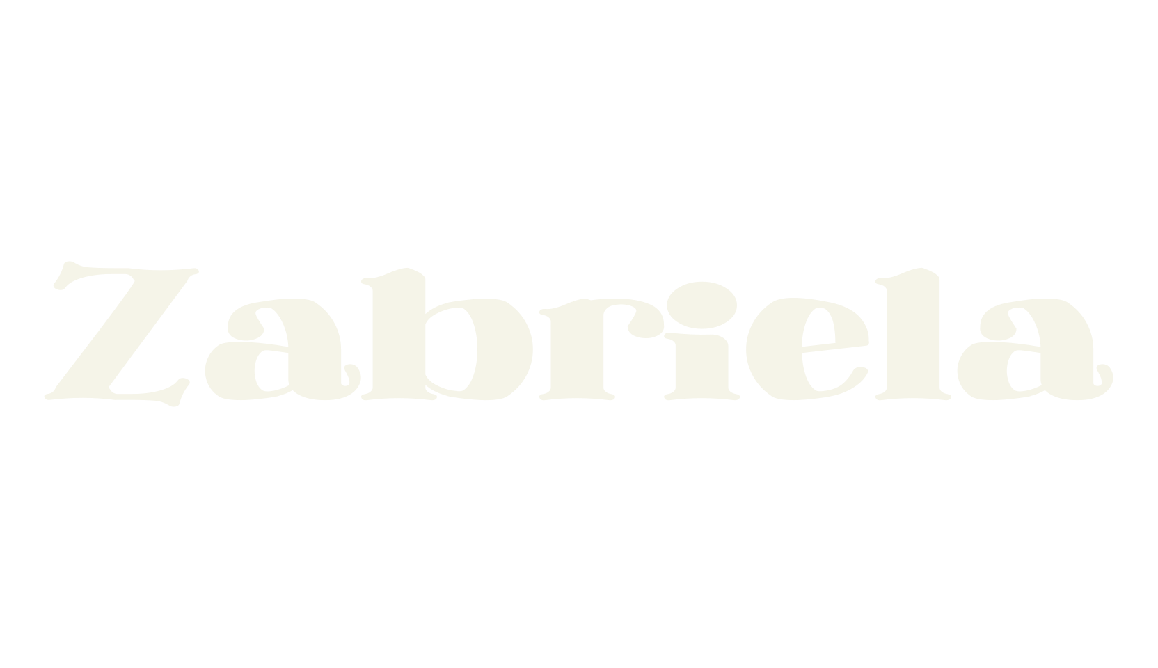 Zabriela, bold font preview