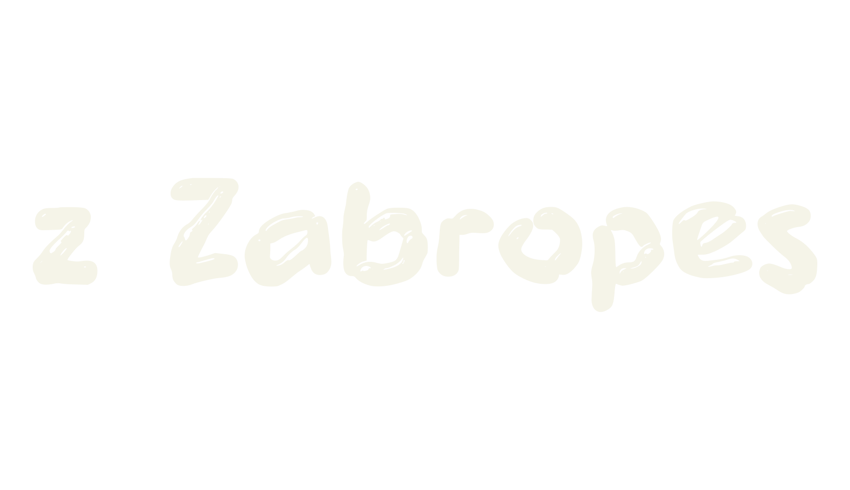 z Zabropes, handwritten font preview