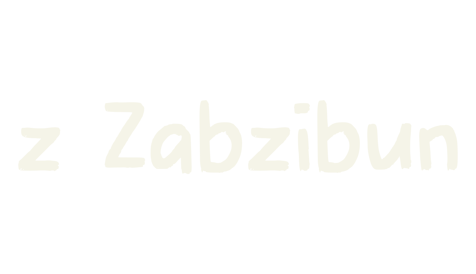 z Zabzibun, handwritten font preview
