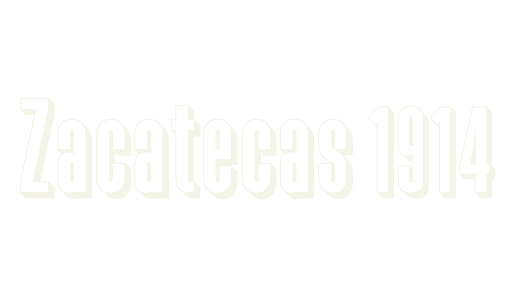 Zacatecas 1914, 3d font preview