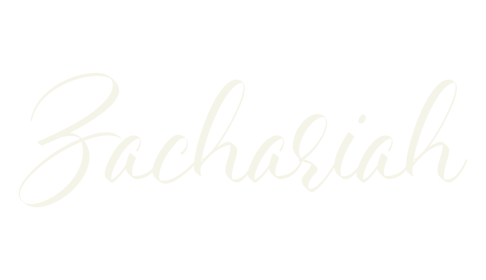 Zachariah, calligraphy font preview