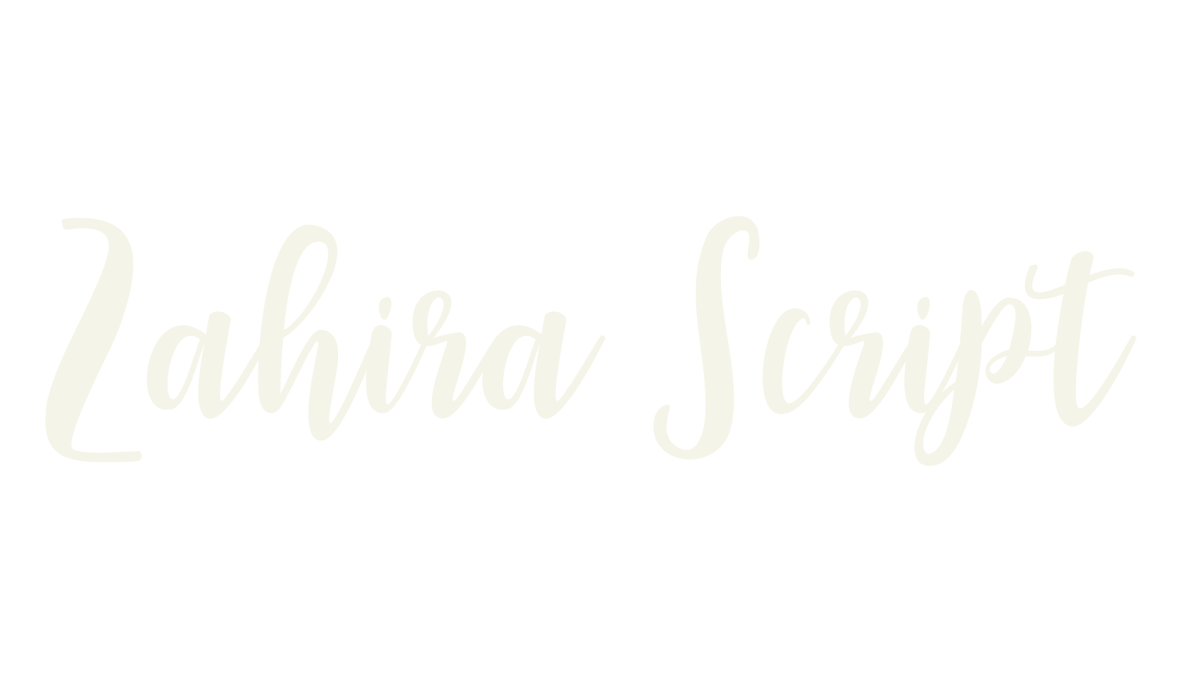 Zahira Script, script font preview