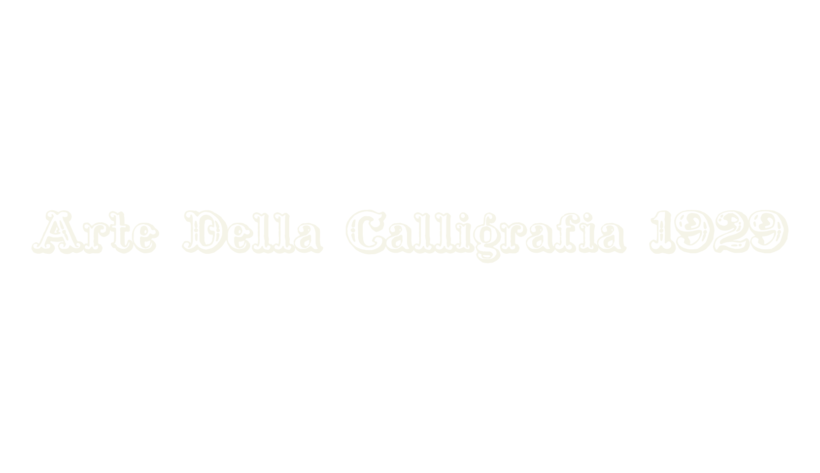 Arte Della Calligrafia 1929, fancy font preview