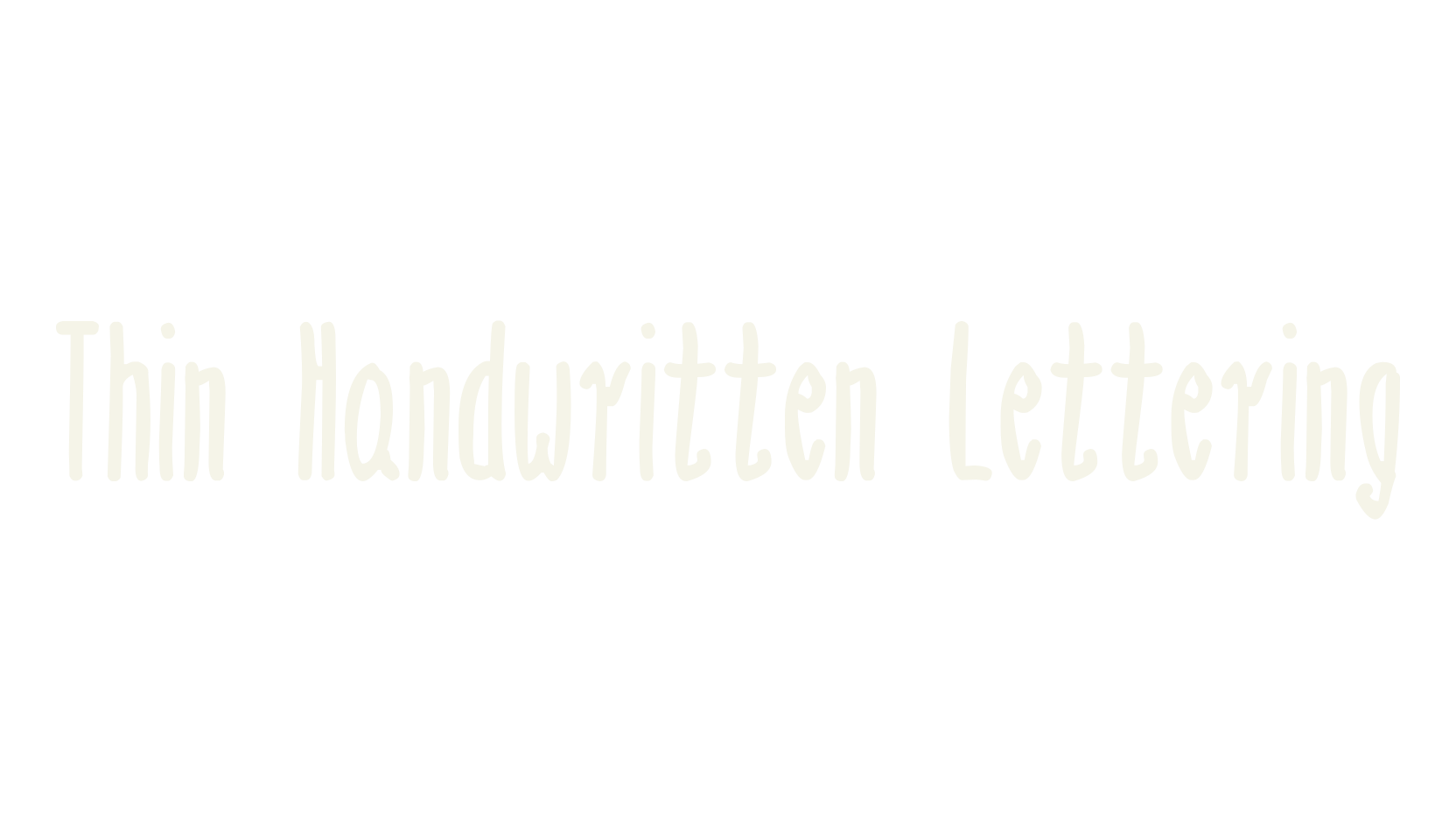 Thin Handwritten Lettering, lettering font preview