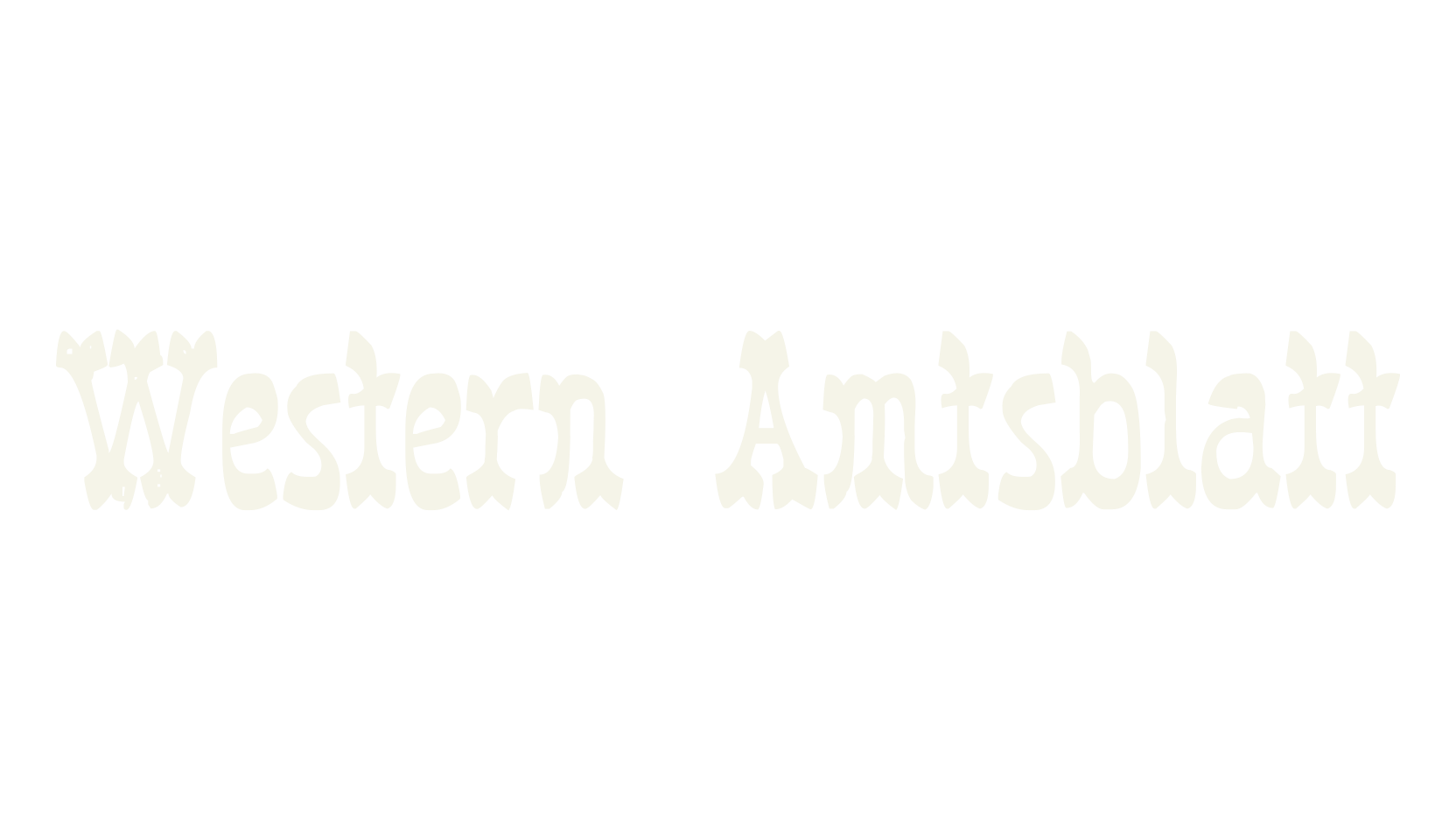 Western Amtsblatt, old western font preview