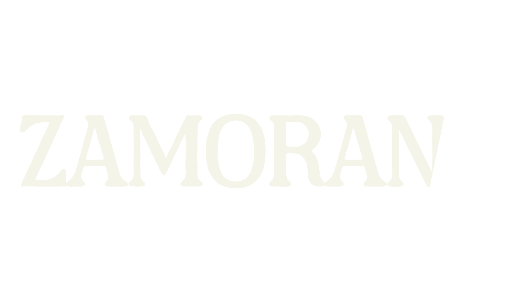 ZAMORAND, retro font preview