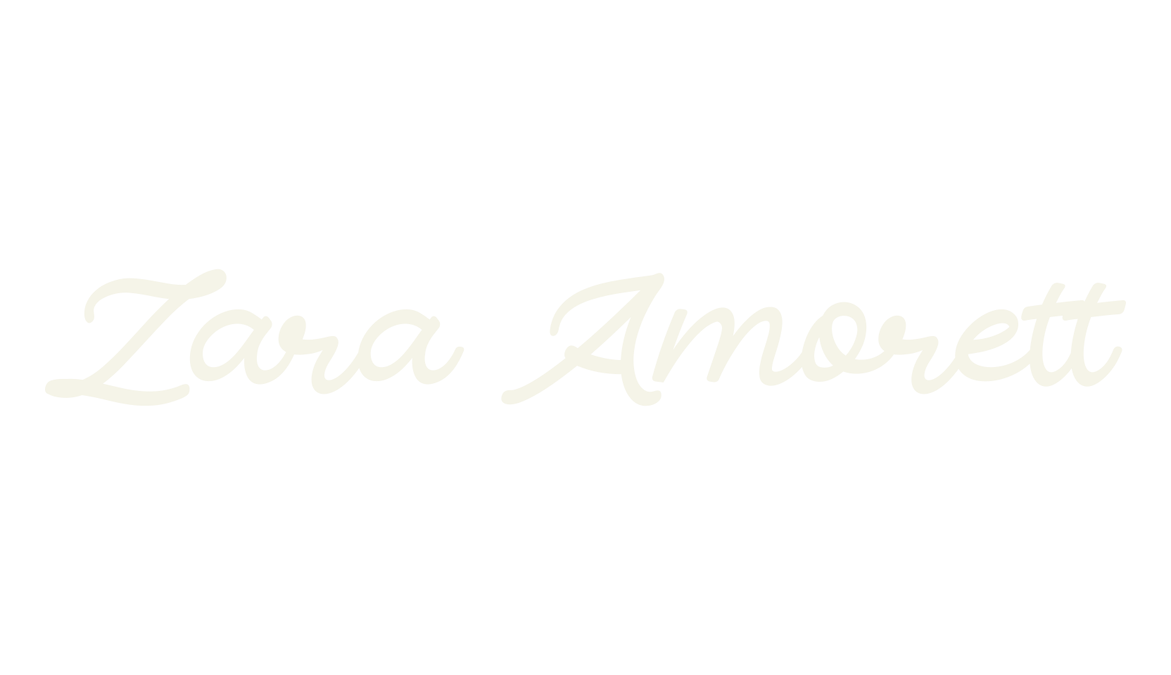 Zara Amorett, cursive font preview