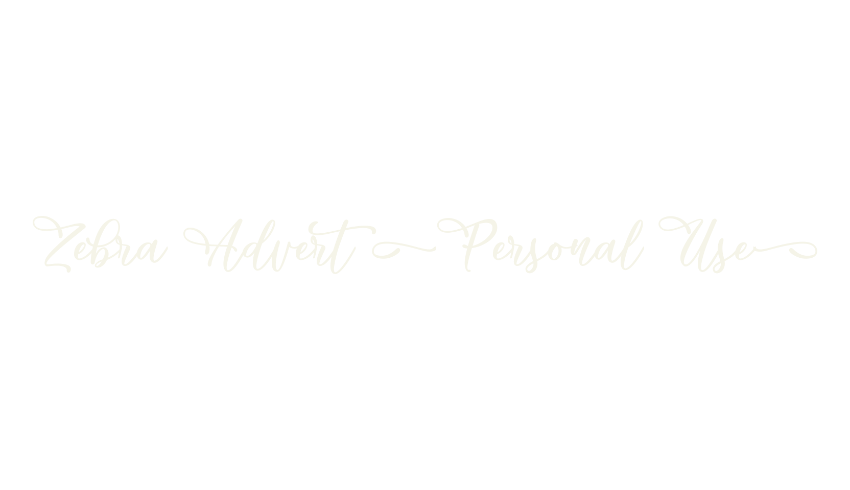 Zebra Advert (Personal Use), lettering font preview