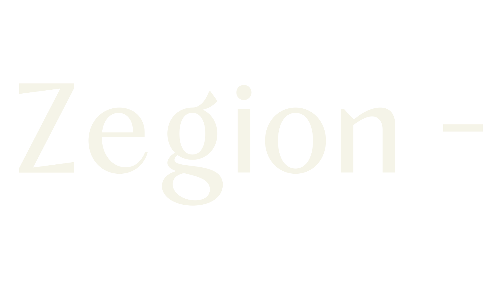 Zegion -, sans serif font preview