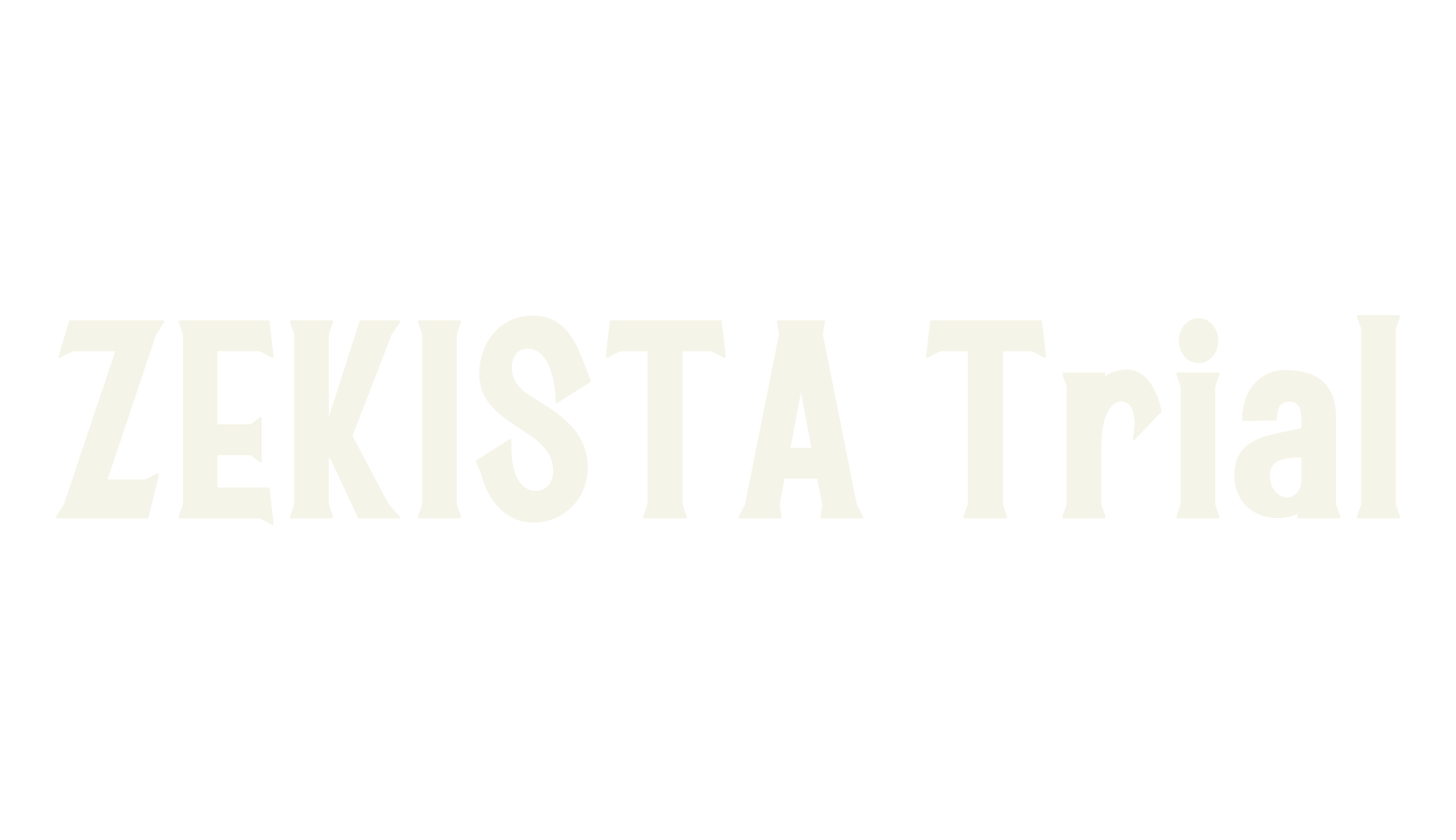 ZEKISTA Trial, fantasy font preview
