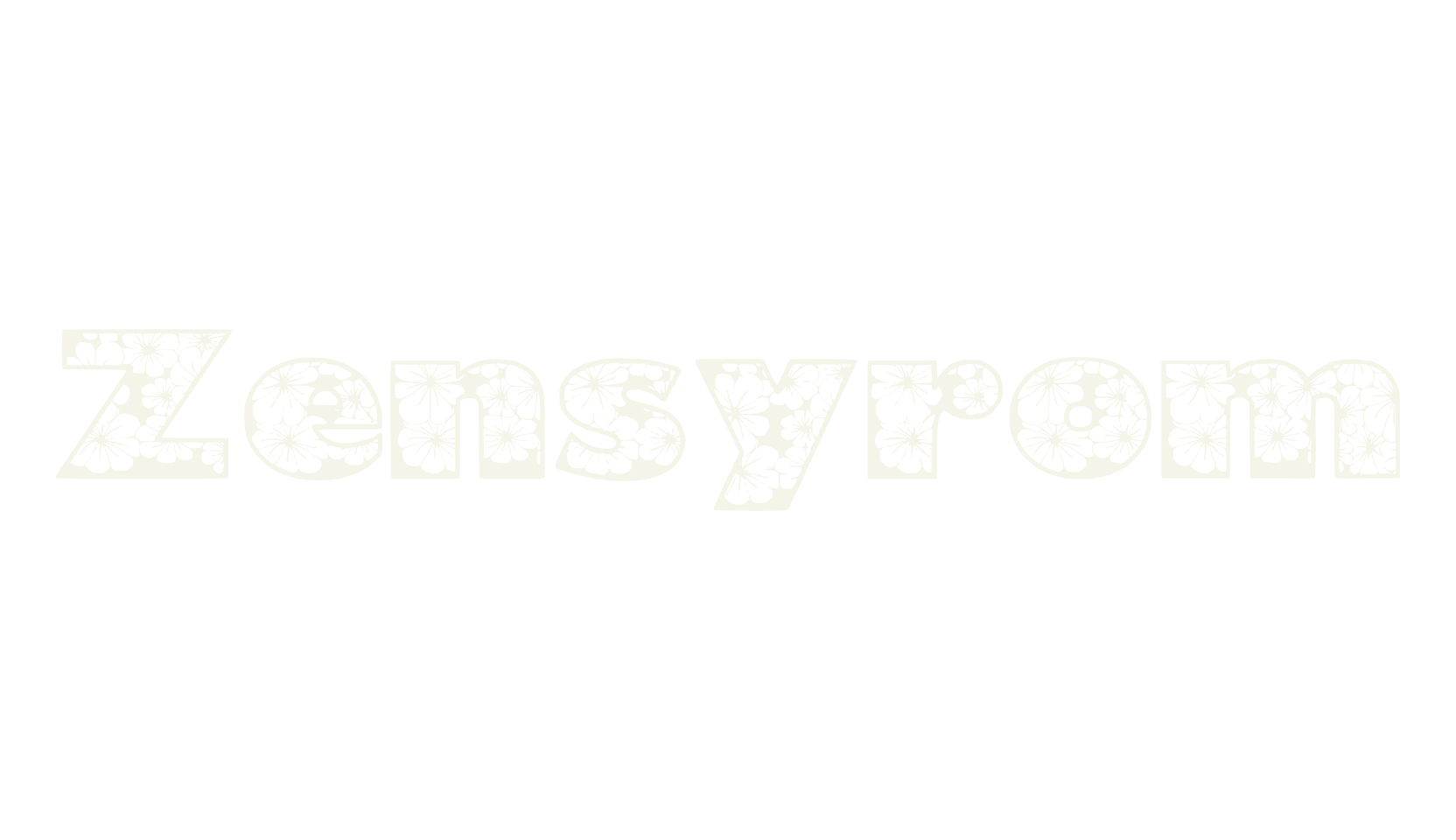 Zensyrom, flower font preview