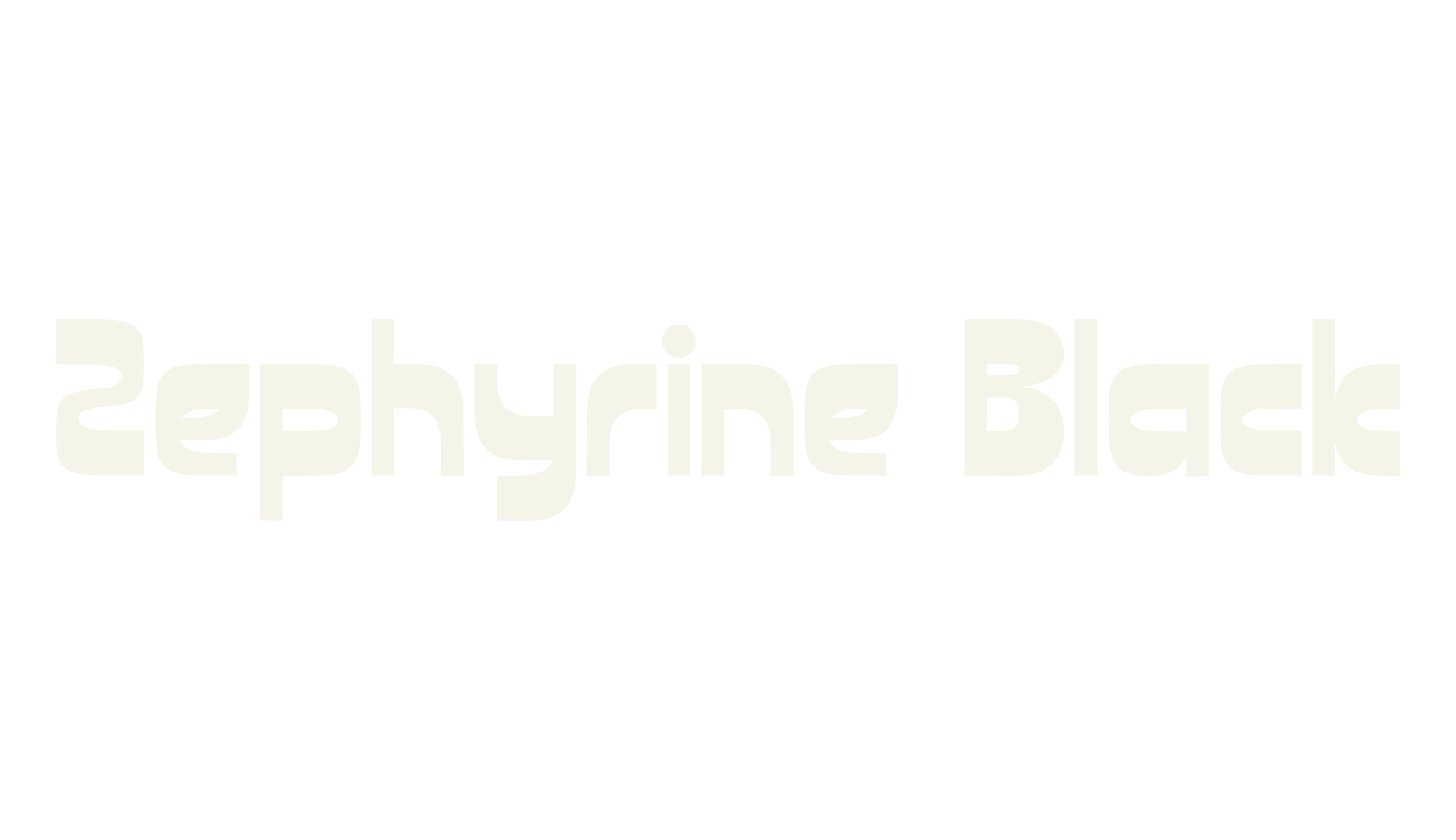 Zephyrine Black, bold font preview