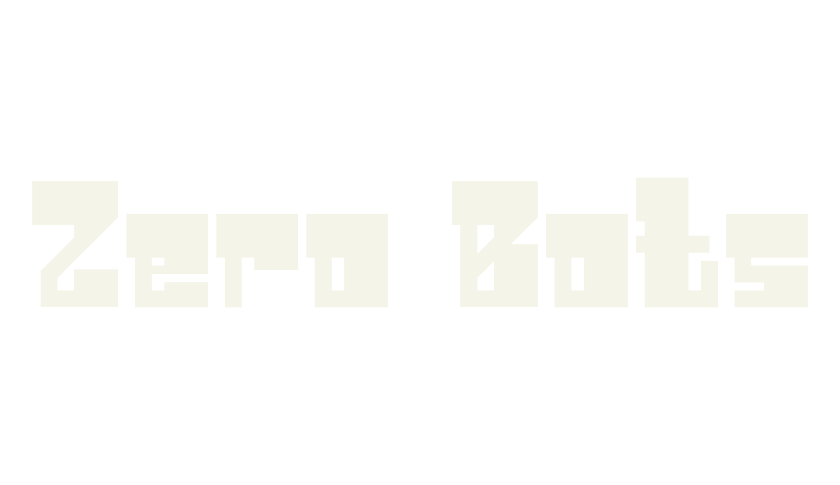 Zero Bots, space font preview