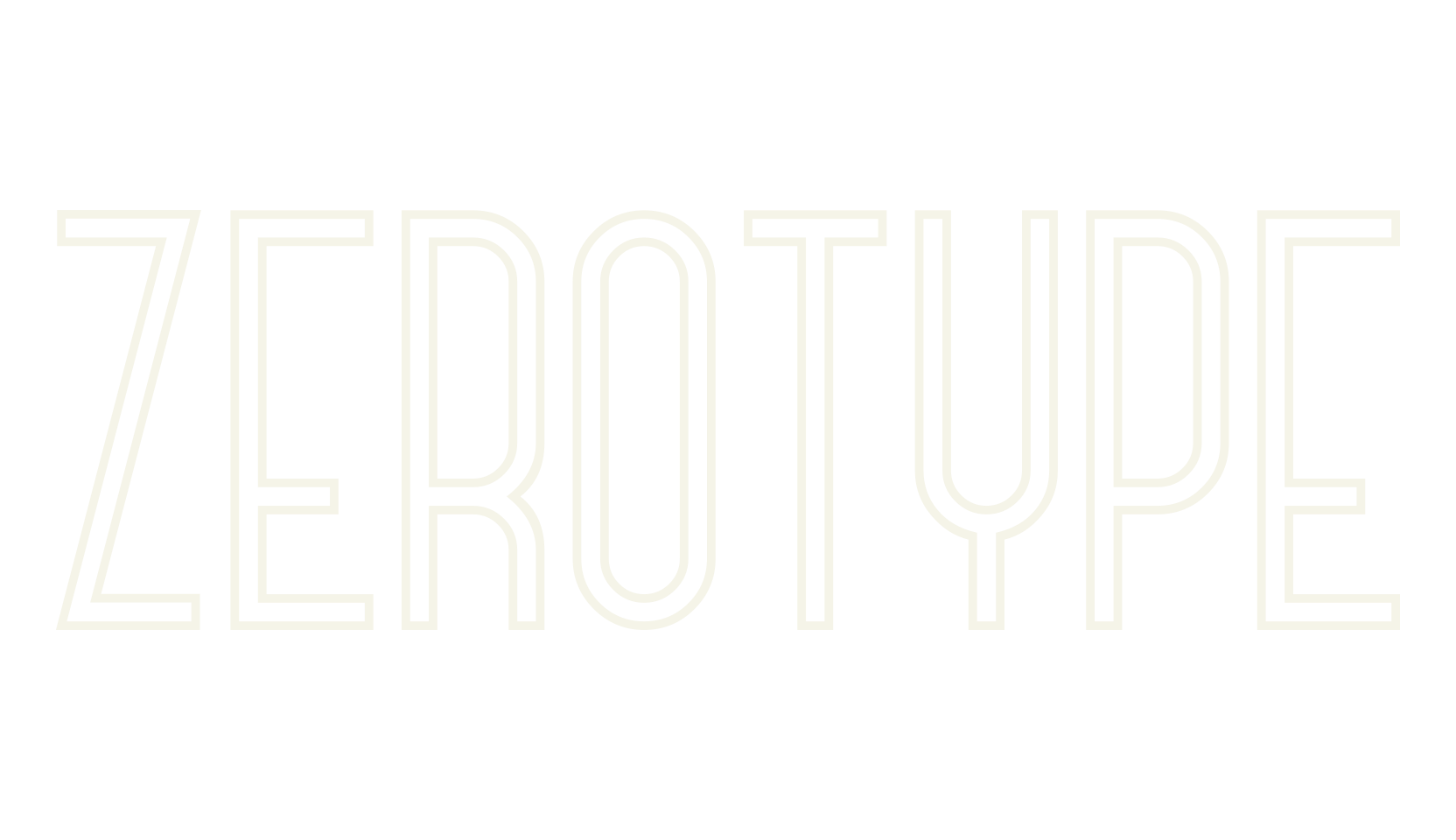 Zerotype, sans serif font preview