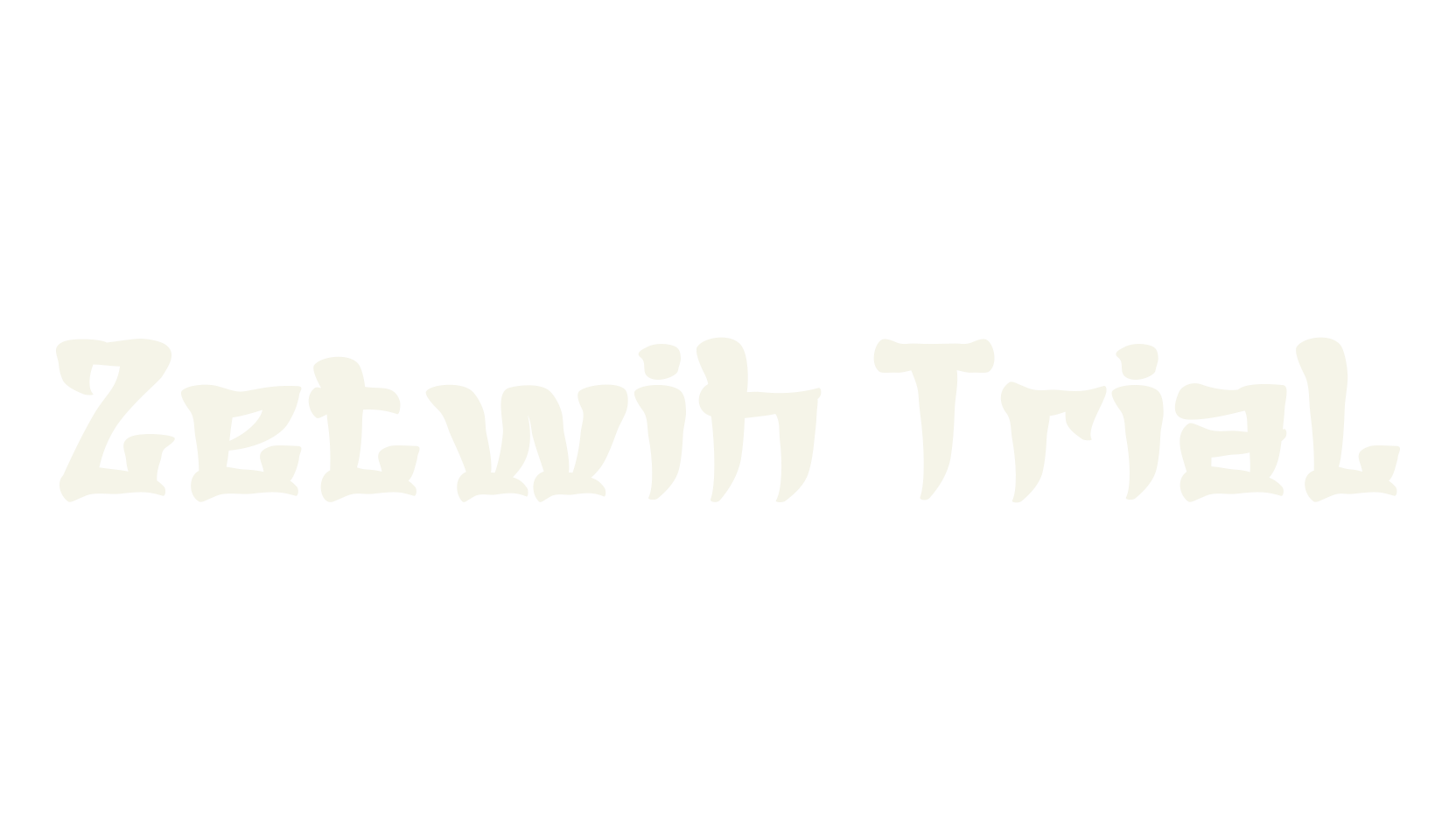 Zetwih Trial, japanese font preview