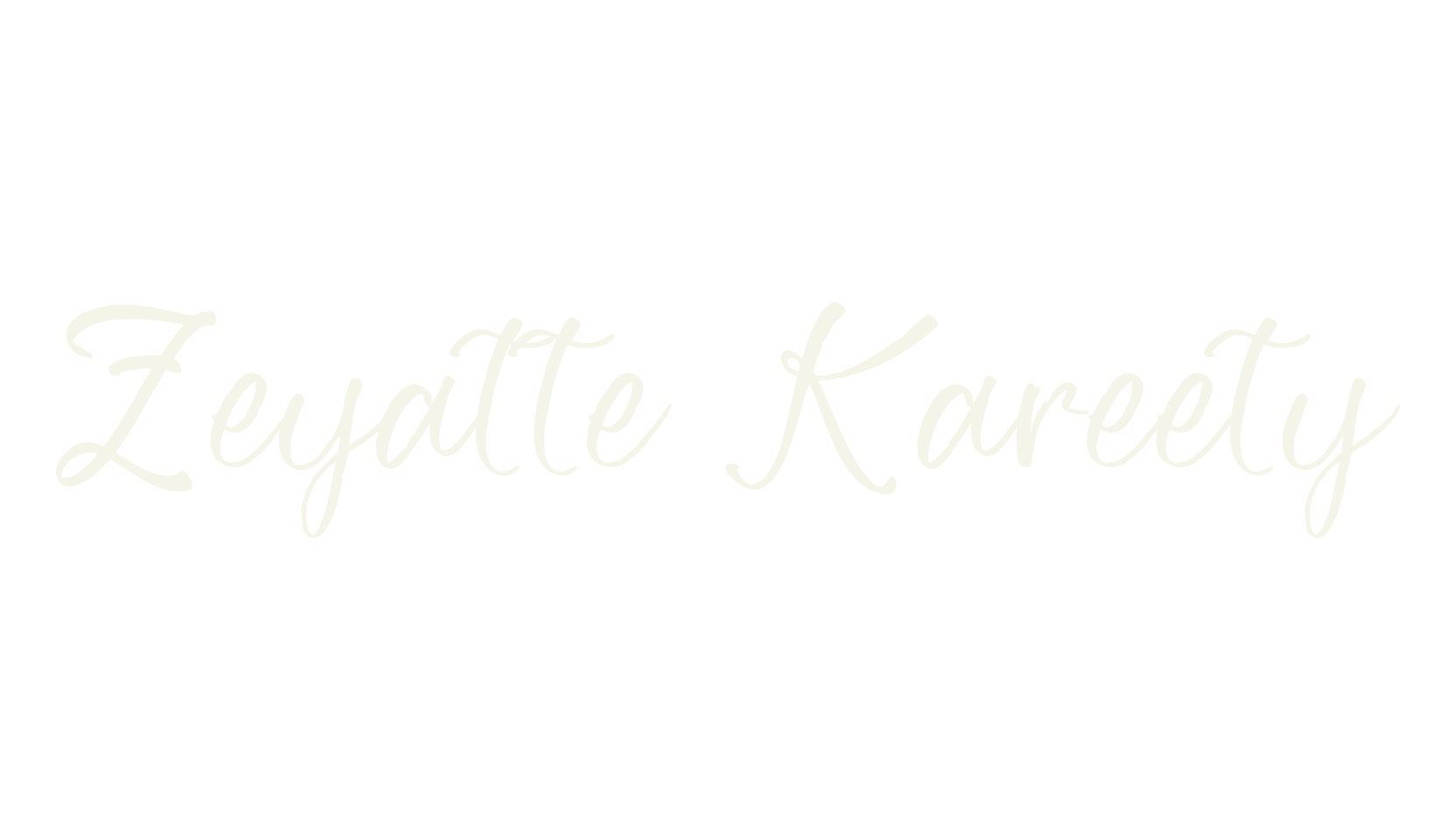 Zeyatte Kareety, cursive font preview