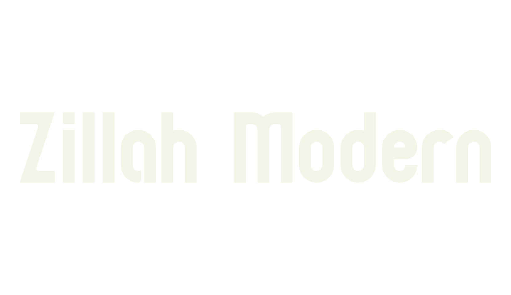 Zillah Modern, sans font preview