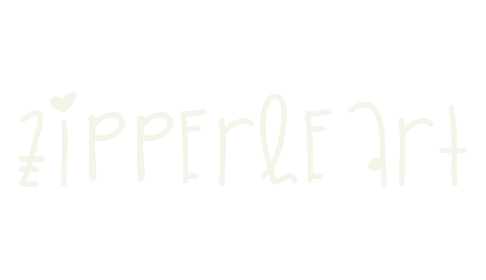ZipperHeart, handwritten font preview