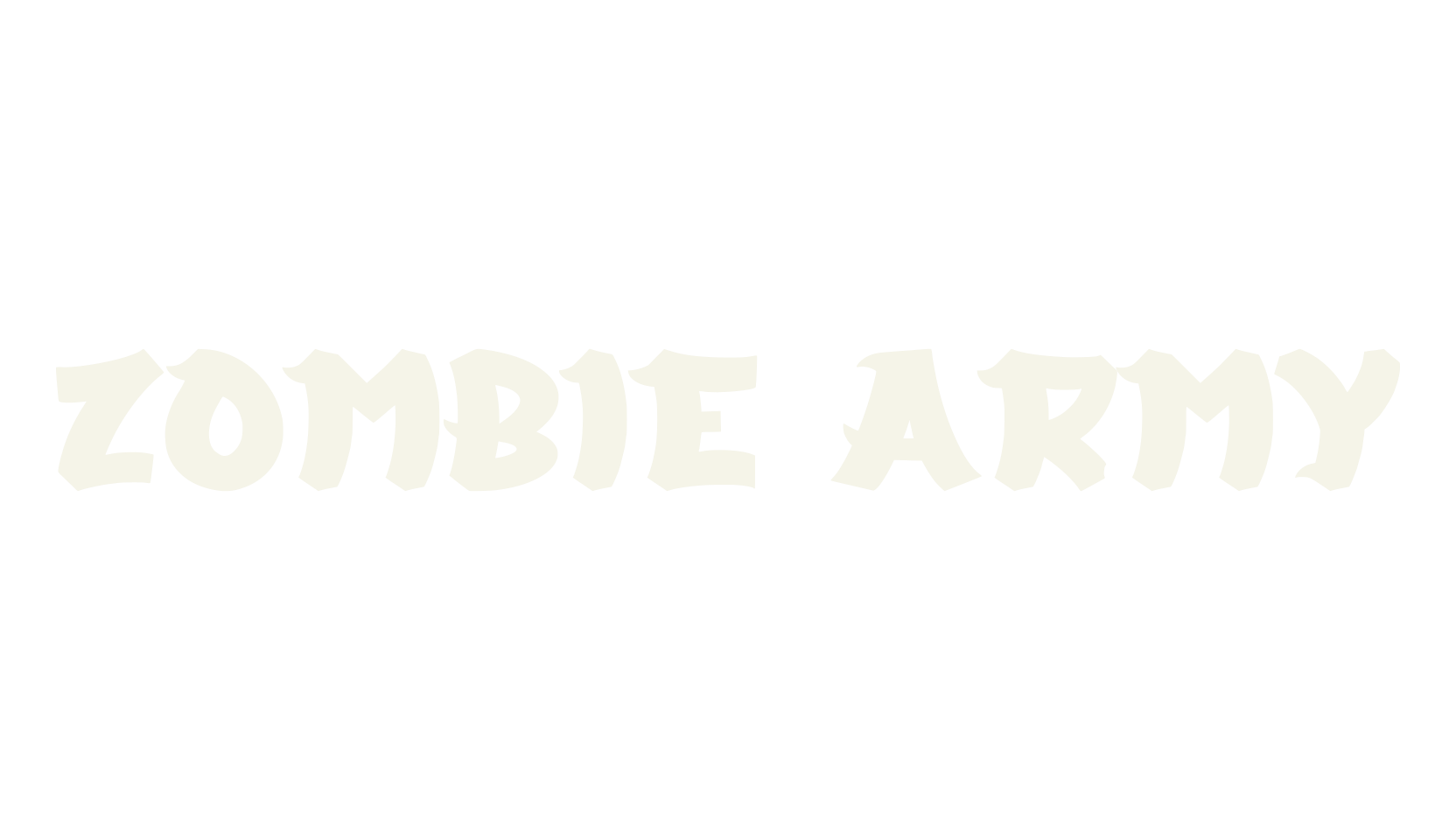 Zombie Army, typewriter font preview