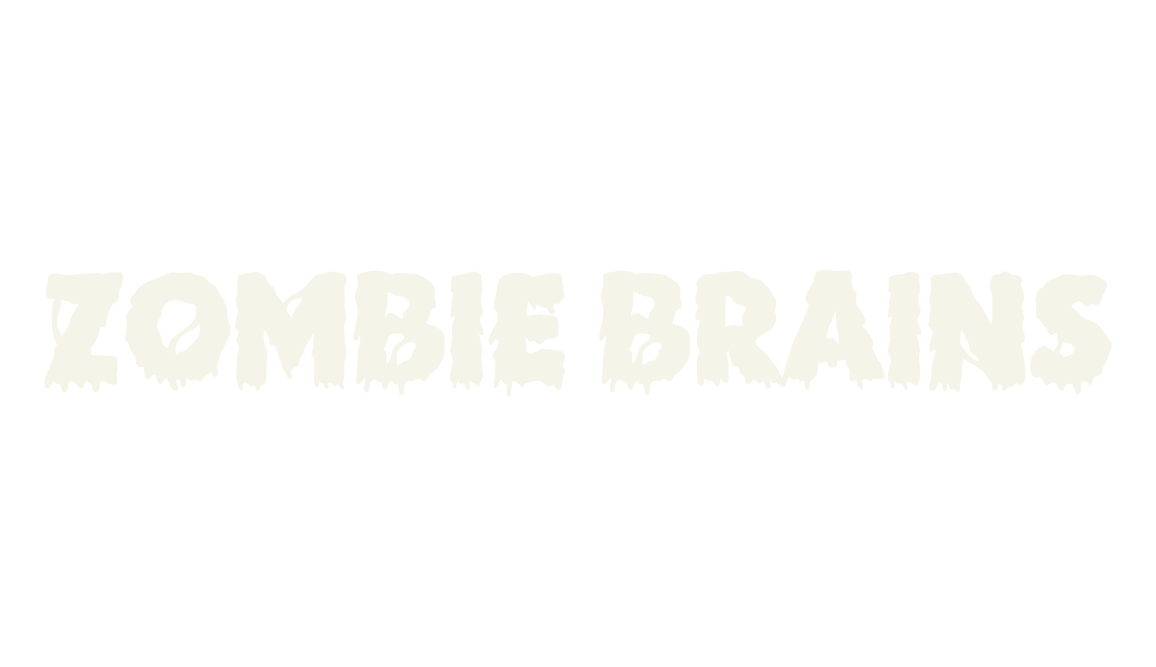 Zombie Brains, scary font preview