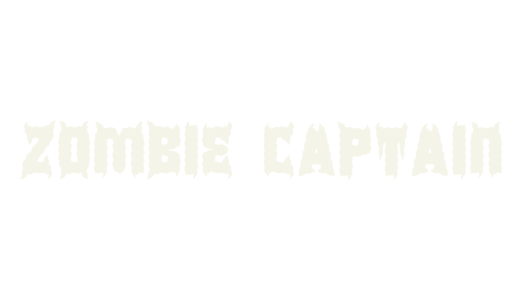 Zombie Captain, horror font preview