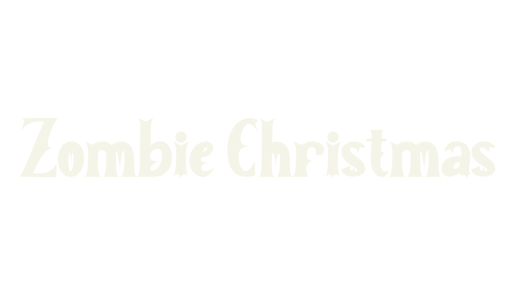 Zombie Christmas, halloween font preview