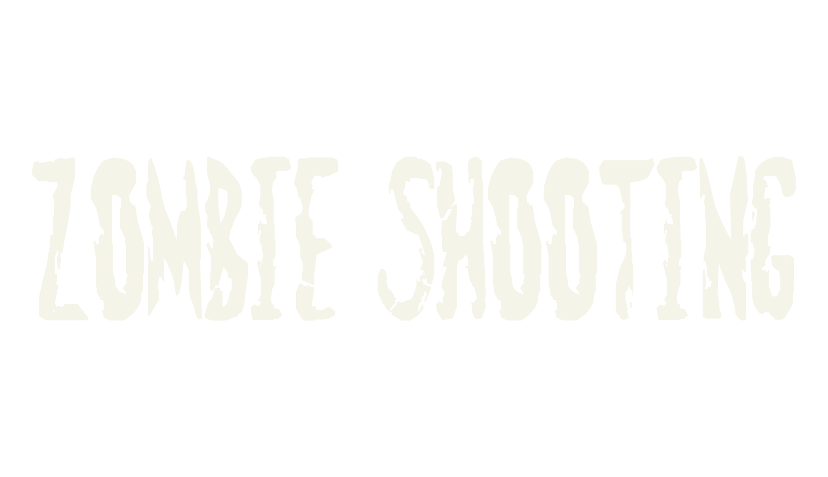 Zombie Shooting, horror font preview