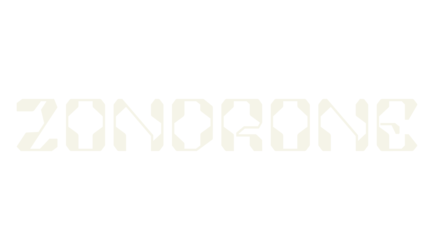 Zondrone, futuristic font preview