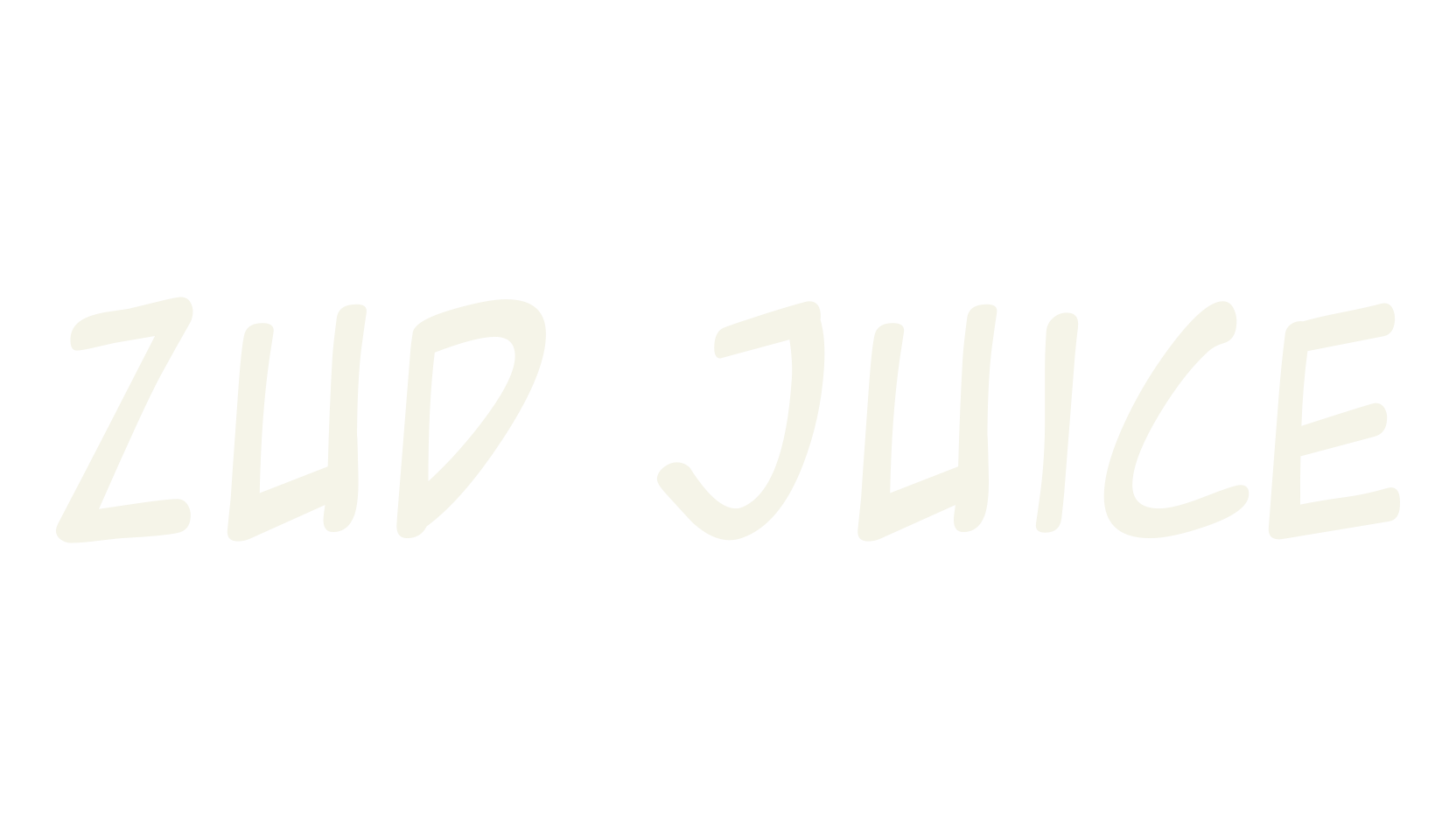 Zud Juice, handwritten font preview