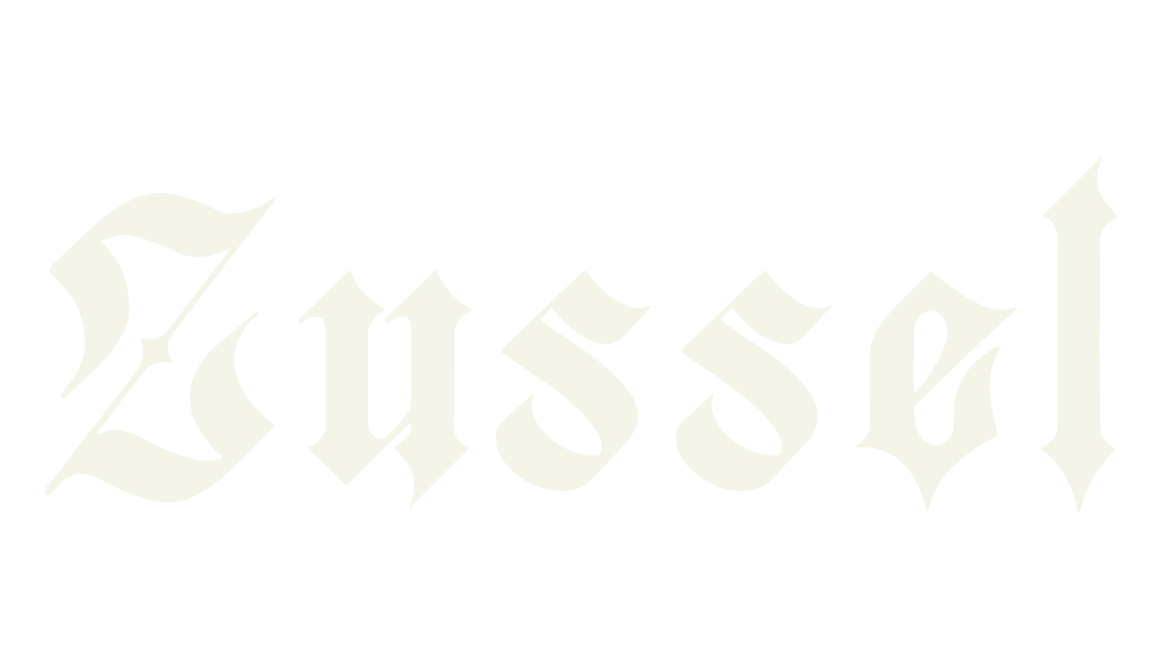 Zussel, old english font preview