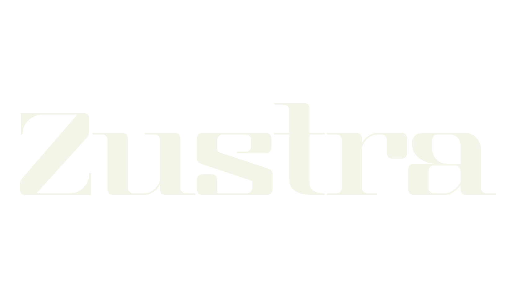 Zustra, logo font preview
