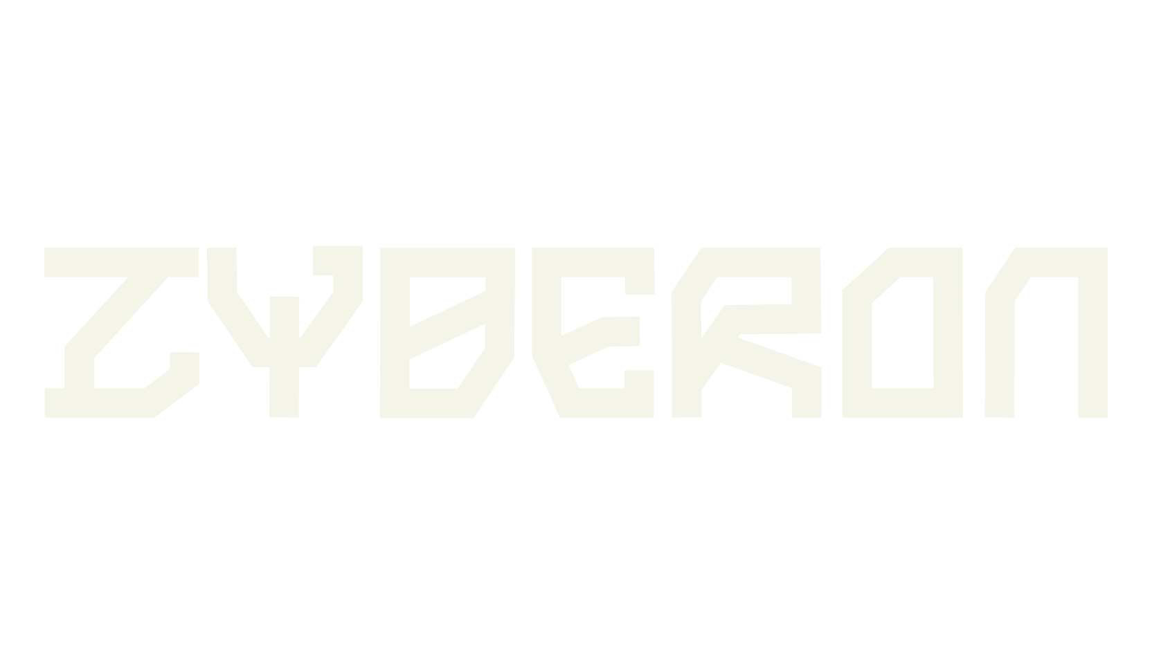 Zyberon, retro font preview