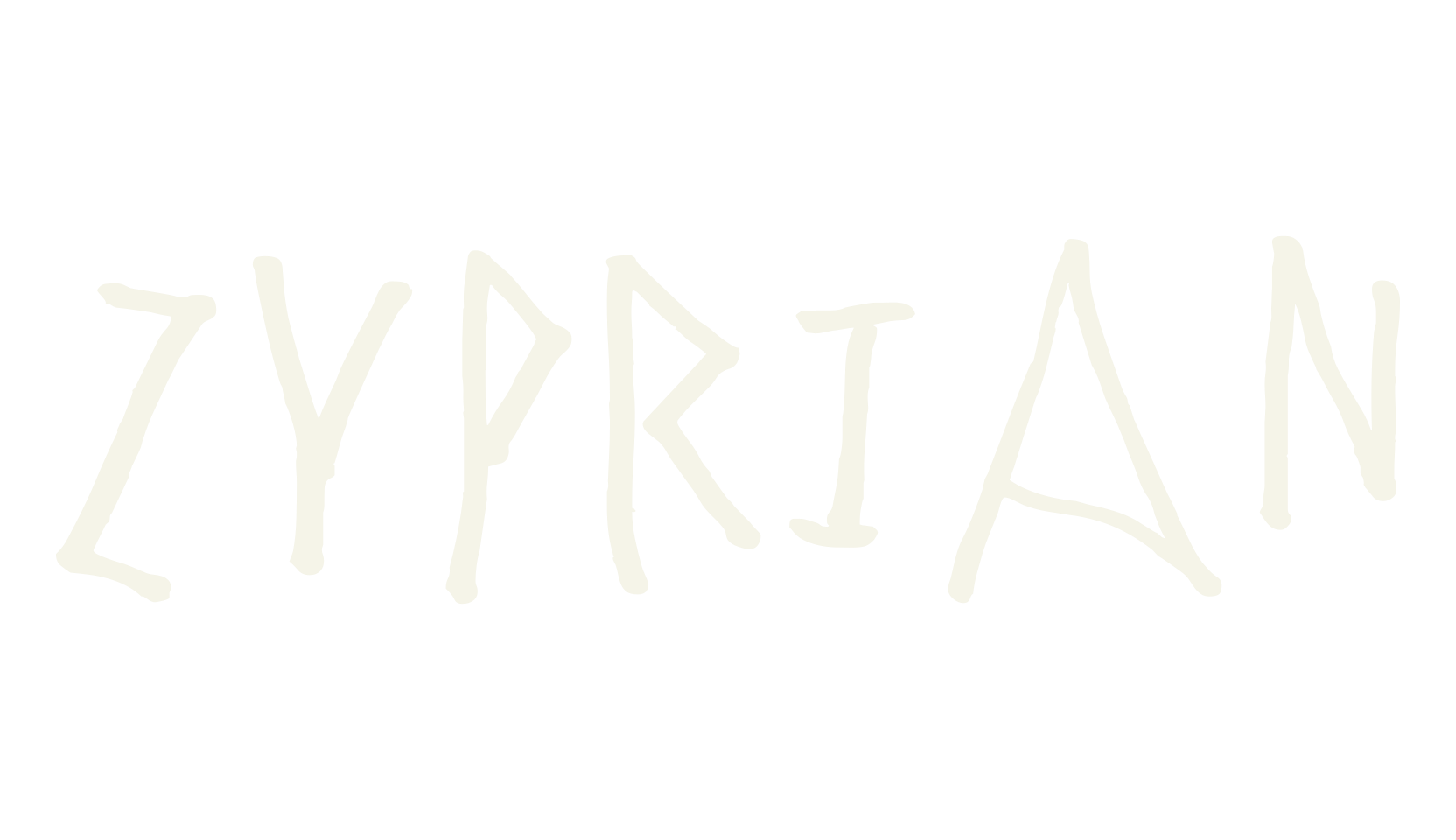 Zyprian, handwritten font preview
